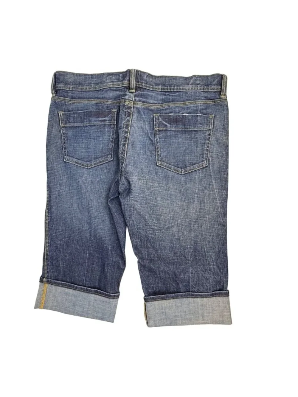 Old Navy Women's Low Waist Capri Jeans Cuffed Hem Size 16